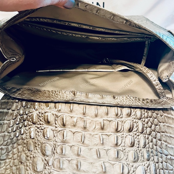 Brahmin Ivory Crocodile Embossed Backpack - mordernwear.com display picture 2
